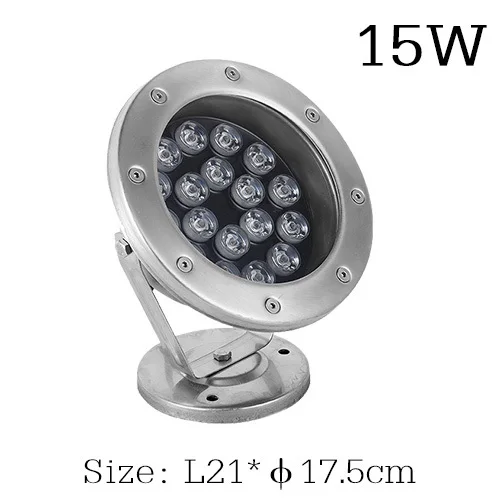 thumbnail image 1 of Lámparas de fuente LED de acero inoxidable IP68, luces de piscina impermeables, lámparas subacuáticas LED ajustables de 12 V/24 V, luces de estanque RGB, 1 of 5