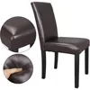 Dining Chair Set of 6, PU Leather Chairs Modern Diner Chairs Armless Side Chair with Solid Wood Legs for Home Kitchen Living Ro 5