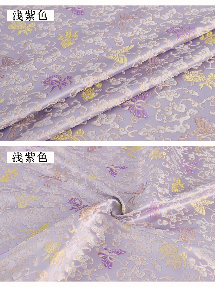 Goldfisch-Muster, Brokat-Jacquard-Stickstoffe, Designer, handgefertigt, DIY-Stoff zum Nähen von Kleidern, Hochzeitskleidung, Schuhen, Taschen – Detail 10