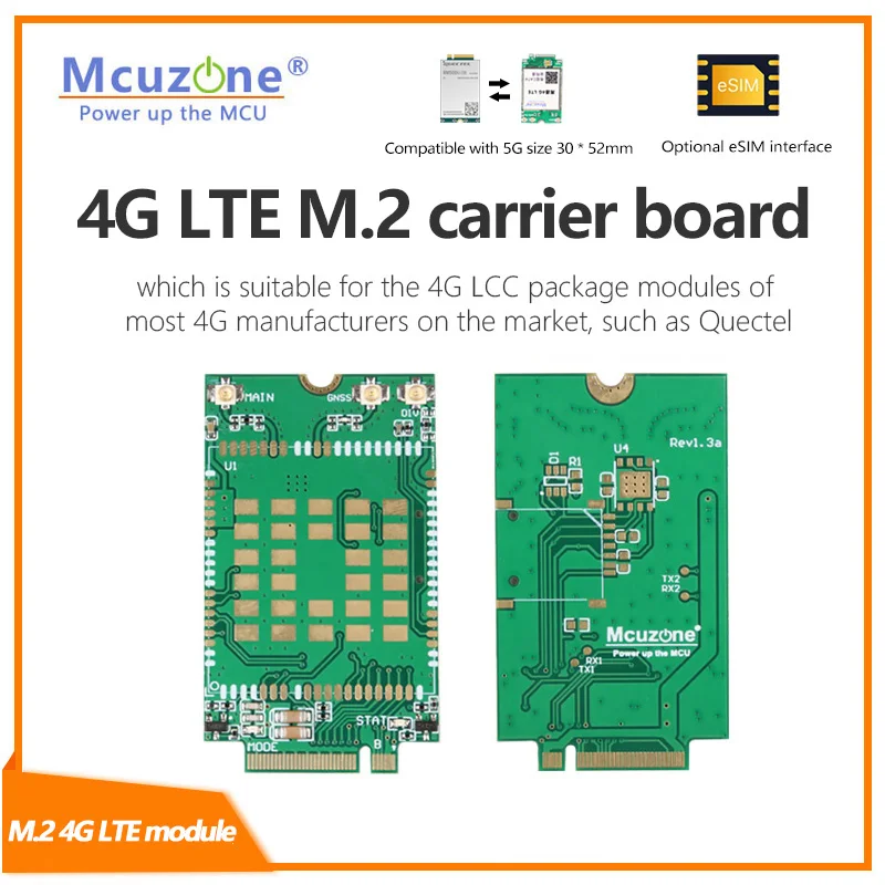 

4G LTE M.2 carrier board LCC USB2.0 Quectel Fibocom