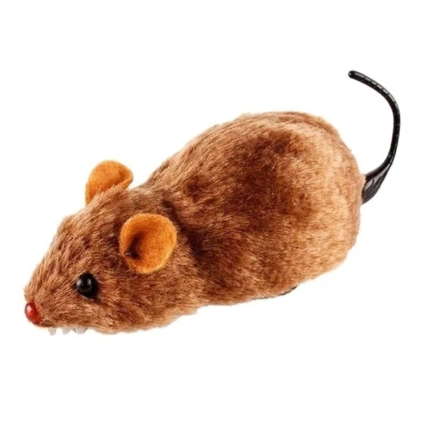 Funny Lifelike Plush Running Mouse Cat Toy