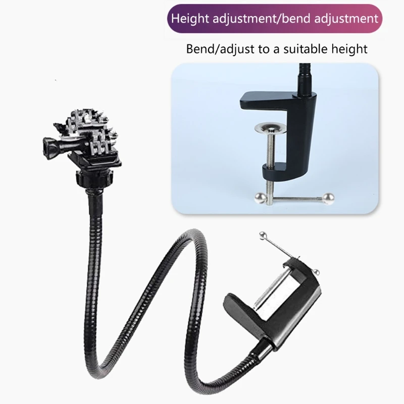 Webcam Bracket with Desk Jaw Clamp Gooseneck Stand for Webcam Brio 4K C925e C922x C922 C930e C930 C920