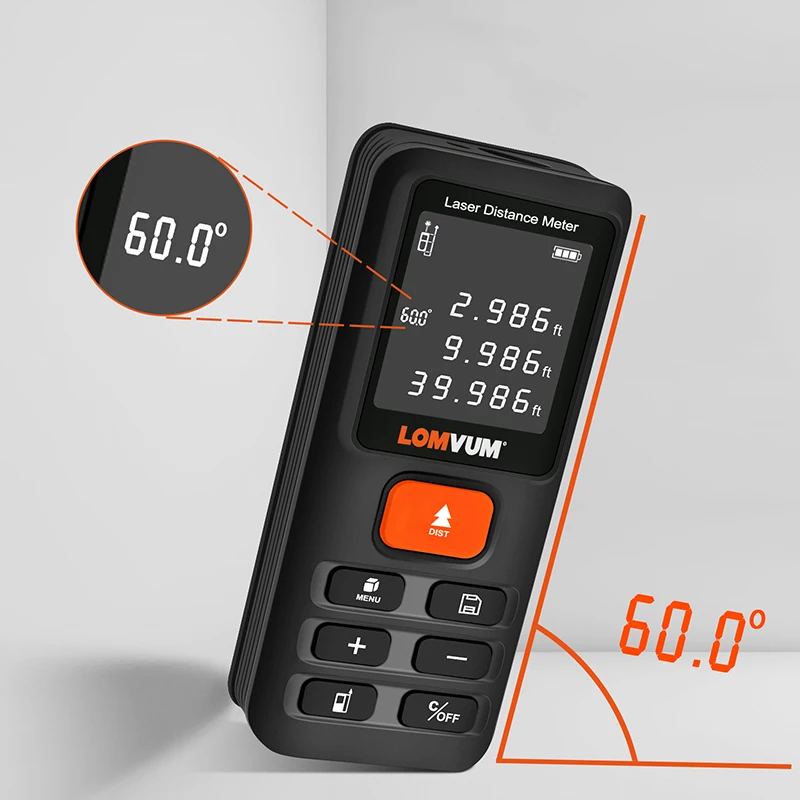 LOMVUM 120m Laser Distance Meter Trena Laser Ruler Rangefinders Digital Distance Meter Medidor Metro Lazer Tape Measure