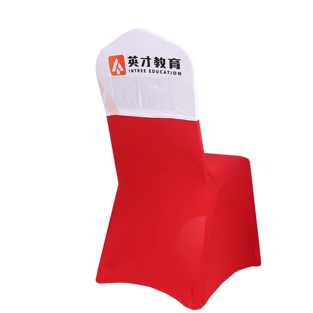 20 db Egyedi Üzleti Logó Hirdetési Kiállítási Bankett Szék Sapka Borítók Spandex Motorháztető Szárnyas Zenekarok - Image 5