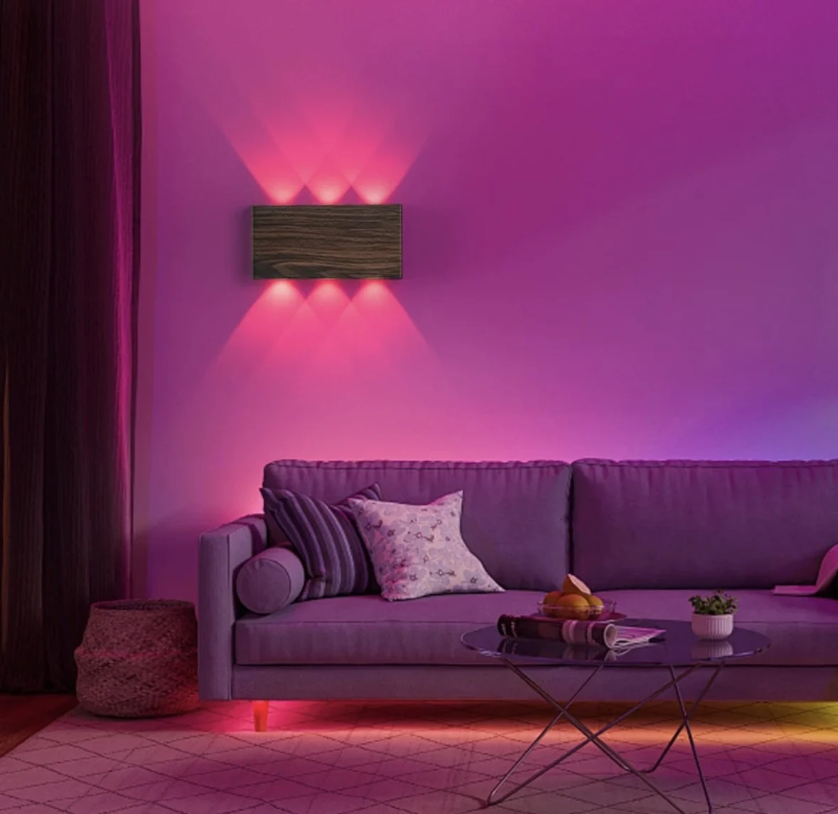 Charging Wall Lamp with Remote Control Colorful Wall lights Home Battery 5200mah Portable Night Light For Bedside StairSide