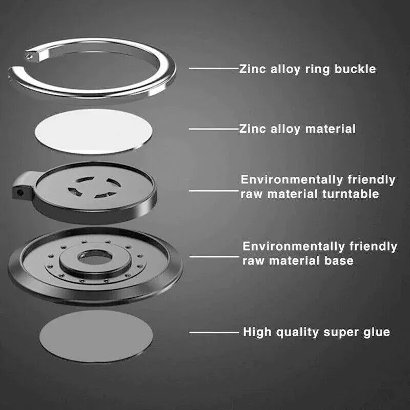 Multi-Pack Finger Ring Holder Stand Grip for Mobile Phones - Magnetic Mount Compatible