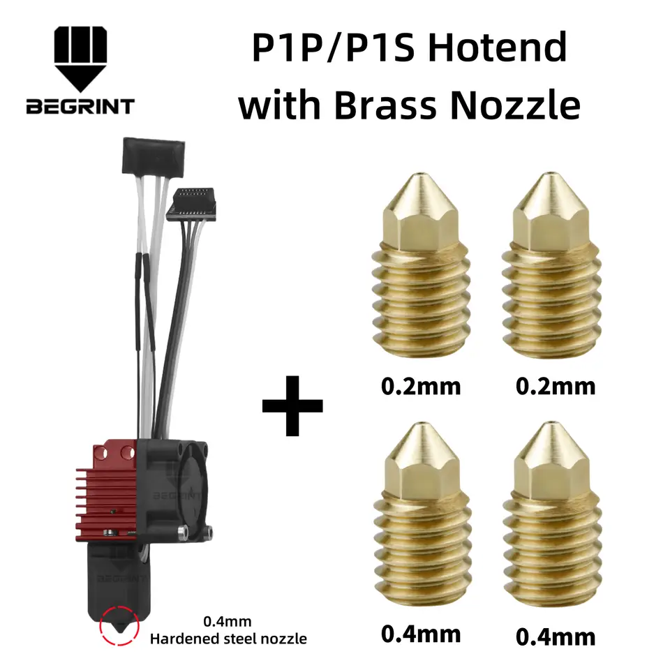Complete Hotend Assembly Hotend For Bambu Lab X1 X1C P1P P1S with Fan Upgrade 2.0 with Nozzle Complete Bamboo Lab X1 Carbon image 23