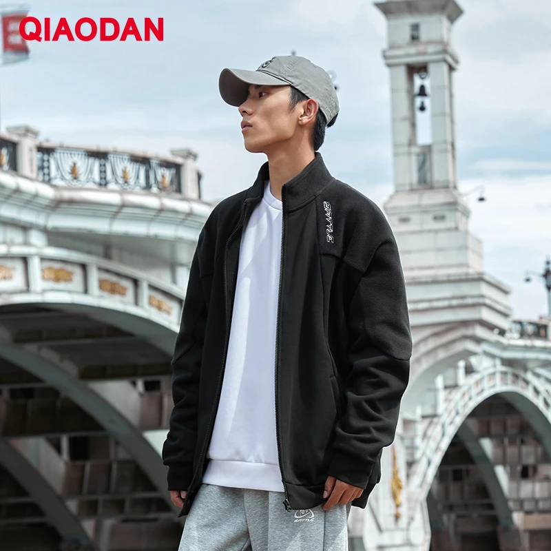 

QIAODAN Coat for Men 2023 Autumn New Fashion Sports Casual Warm Commuter Solid All-match O-Neck Male Jackets XWD43223116