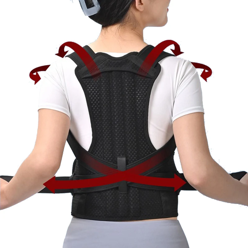 

Alloy Bar Hunchback Scoliosis Posture Corrector Upper Lower Back Brace Straightener Shoulder Pain Spine Support Belt Men Women