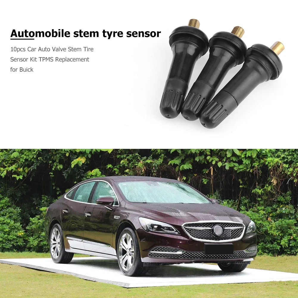 TPMS Tire Pressure Sensor Service Kit Black Car Wheel TPMS Tire Pressure Sensor Valve Stem Accessories 10pcs For Buick car tire pressure monitor,car tire pressure sensor