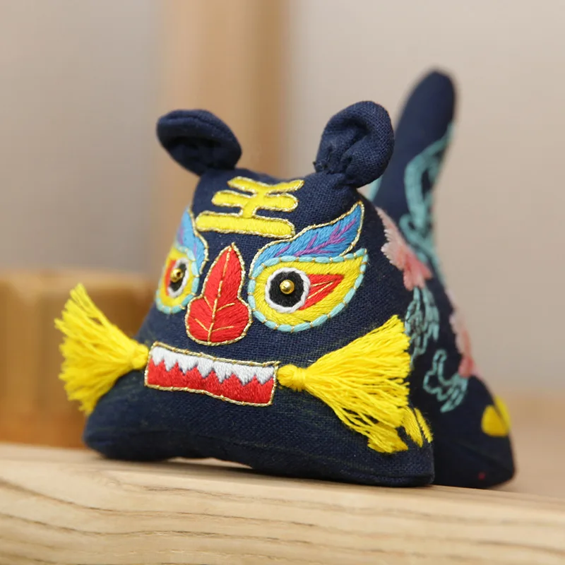 Cross Stitch Kits Auspicious Doll Cross Stitch Year of The Tiger Creativity Gift Diy Embroidery Kits Cross Stitch Home Decor Ornaments Tool Bag