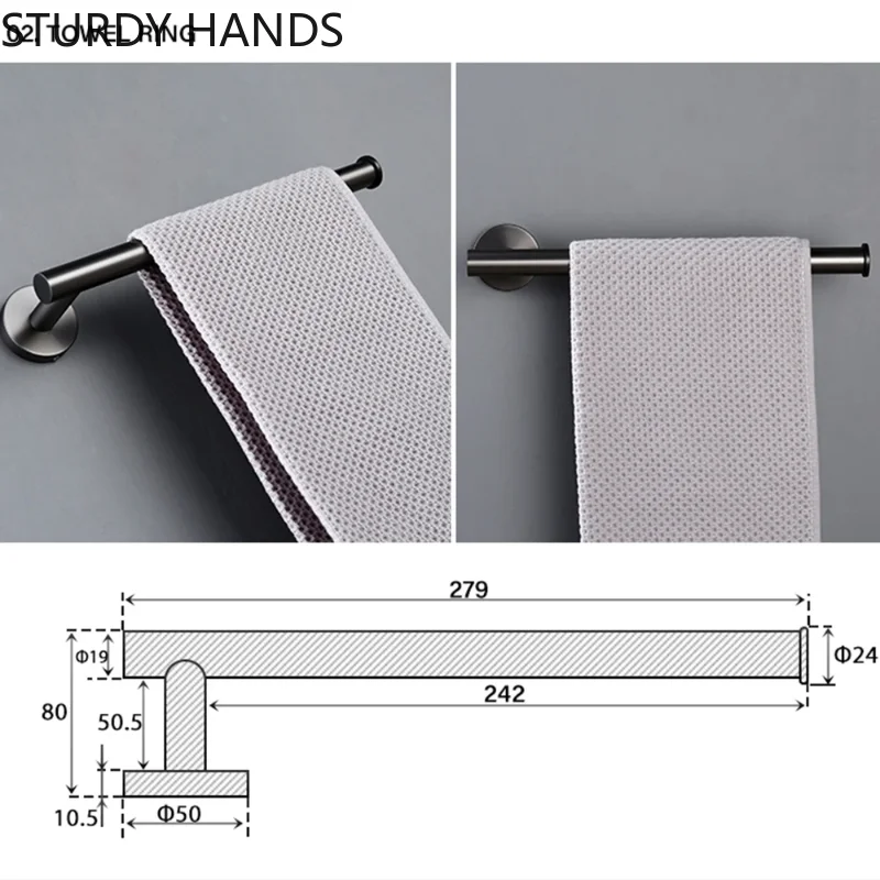 Bagnolux Stainless Steel Gun Gray Black Polished Chrome Brushed Gold Hanger Hook Towel Bar Paper Holder