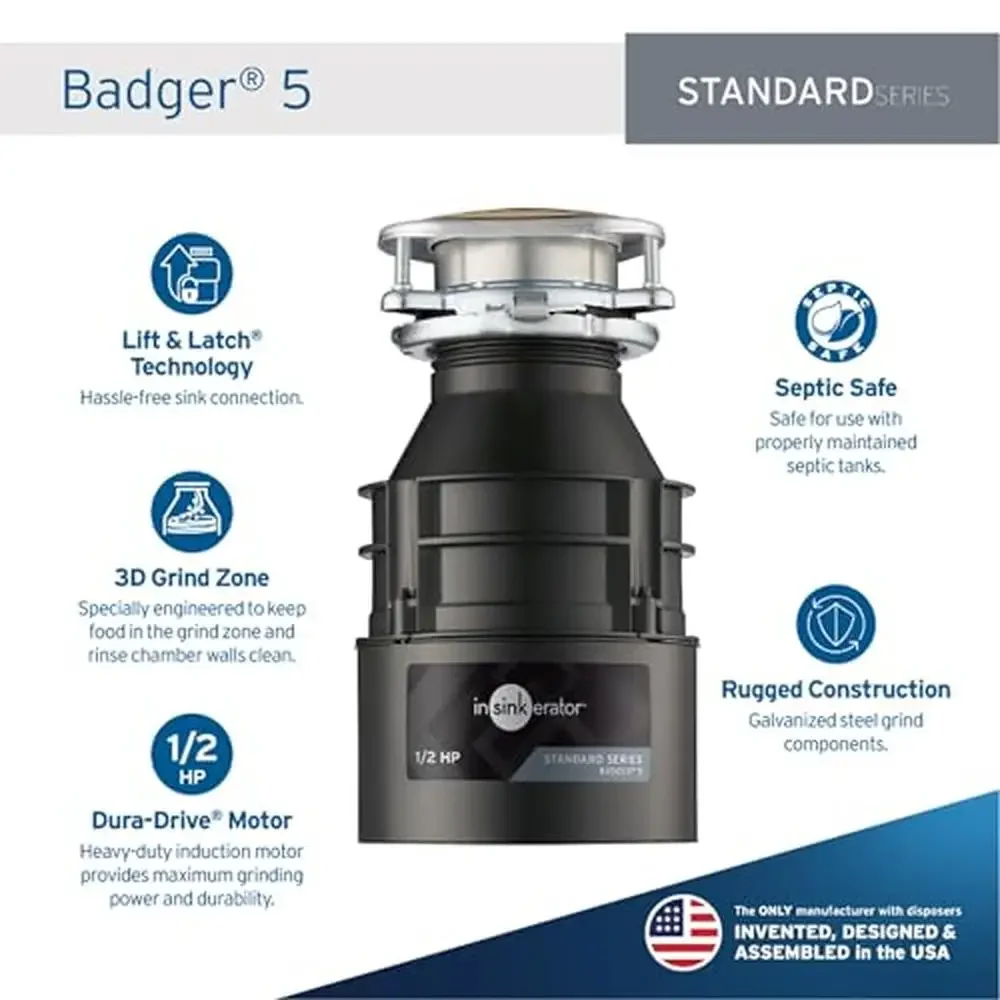 Garbage Disposal & Water Filtration Combo NSF Certified 75 GPD 6-Stage Alkaline Remineralization Compact Install Low Maintenance