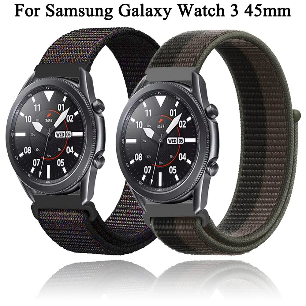 

22mm Nylon Watch Band Belt For Samsung Galaxy Watch 3 45mm Strap Bracelet Galaxy Watch 46mm S3 Frontier Classic Sports Watchband