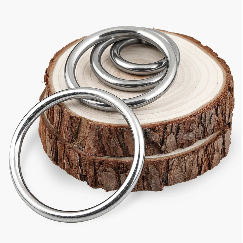 

M3-M12 304 Stainless Steel Solid O-ring Welding Ring Rust-proof Ring Iron Ring Pet Pull Ring Fishing Net Pull Ring Hanging Ring