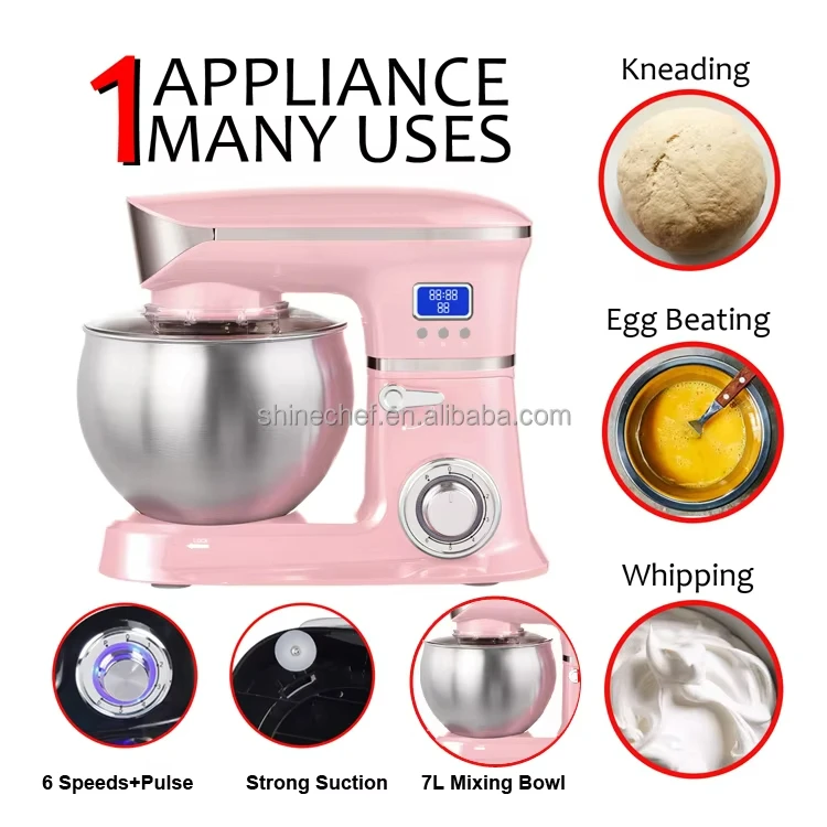 Professional Cake Food Mixer 5L 6L 6.5L 7L Kitchen Flour Stand Mixer Dough Machine Planetary Food Mixers