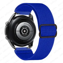 Adjustable Nylon Elastic Smartwatch Band, 20mm 22mm Strap, Premium Comfort and Style - 22mm watch band (Blue)