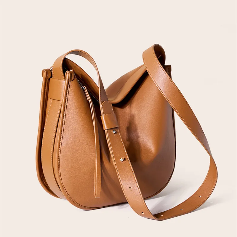 

Women's Bags Minimalist Lazy Style Soft Leather Large Capacity One-shoulder Underarm Bag Messenger Bag Commuter Bag