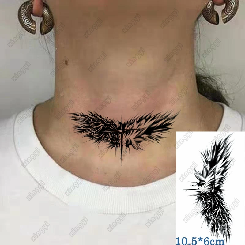 Waterproof Temporary Tattoo Sticker Lightning Triangle Children\'s Arm Wrist Hand Water Transfer Fake Tatto Body Art Women Men