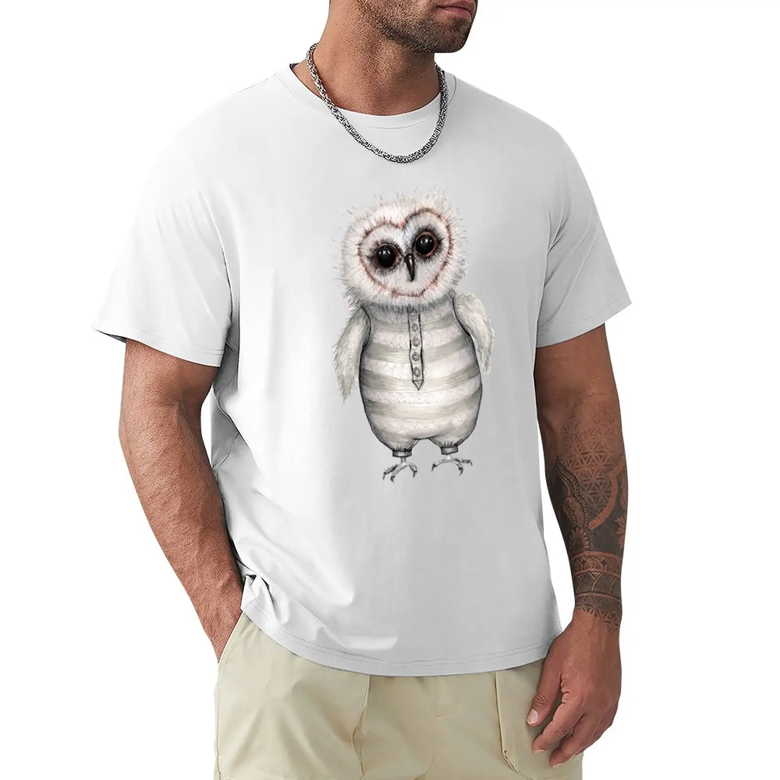 Ollie The Owl Pulcino T-Shirt Oversize Vestiti Estivi Frutta Del Telaio Magliette Da Uomo