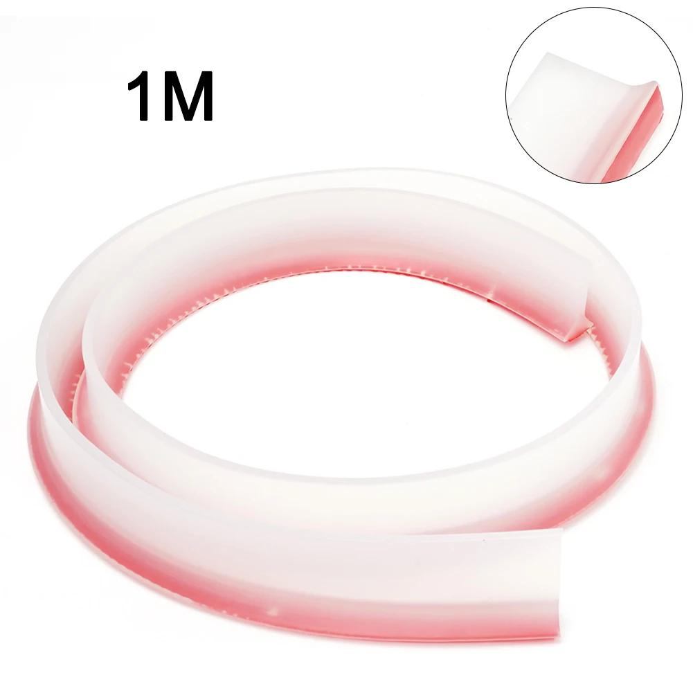 Anti Slip Strips 1-3M Bathroom Water Stopper Silicone Retaining Strip Self-adhesive Shower Dam Flood Barrier
