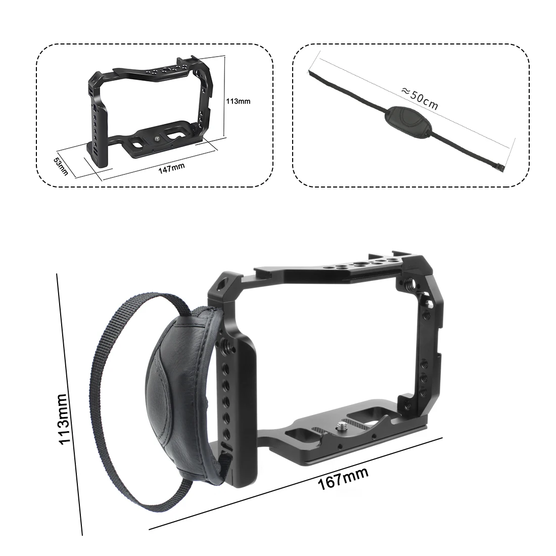 A7M4 A7R4 Camera Full Cage Rig Handle Grip Arca-style Cold Shoe Mount ARRI Locat