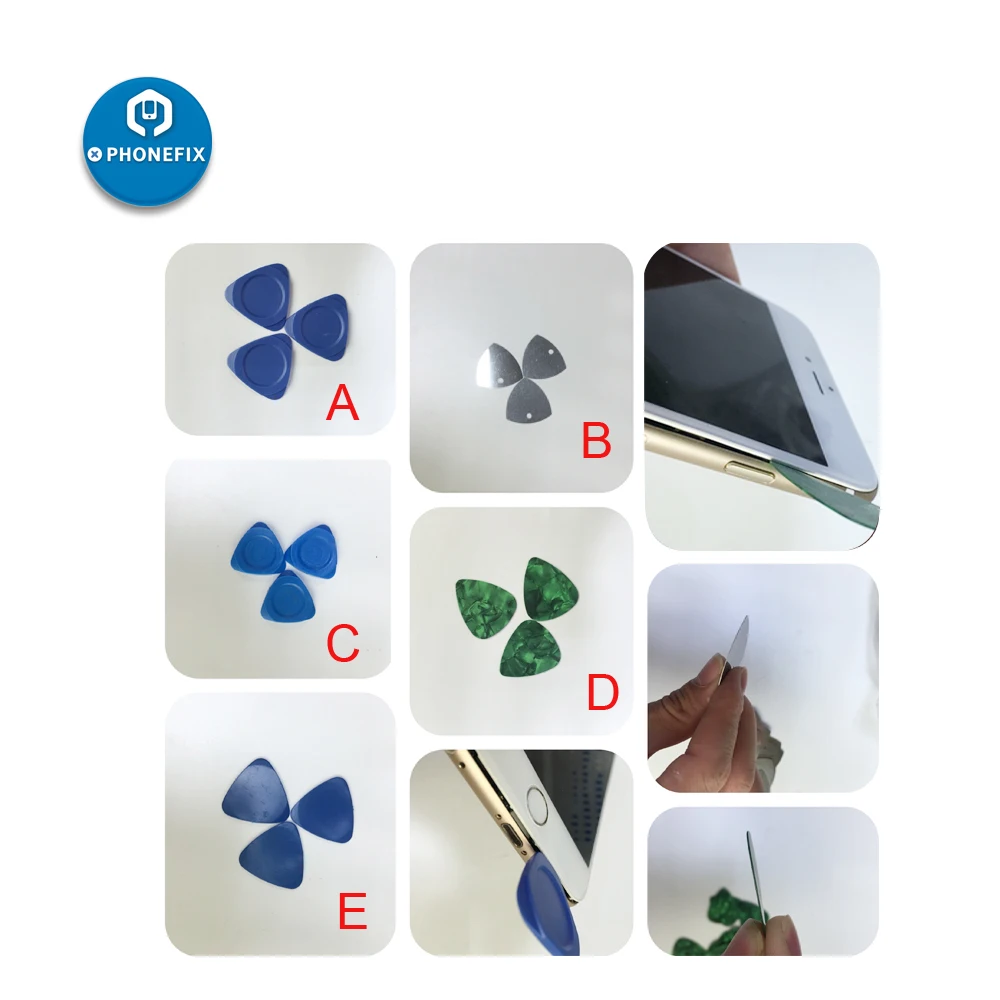 

10Pcs/ Set Plastic Guitar Picks Triangle Pry Tool Phone Tool Kit For iPhone LCD Screen Pry Opening Phone Repair Tools