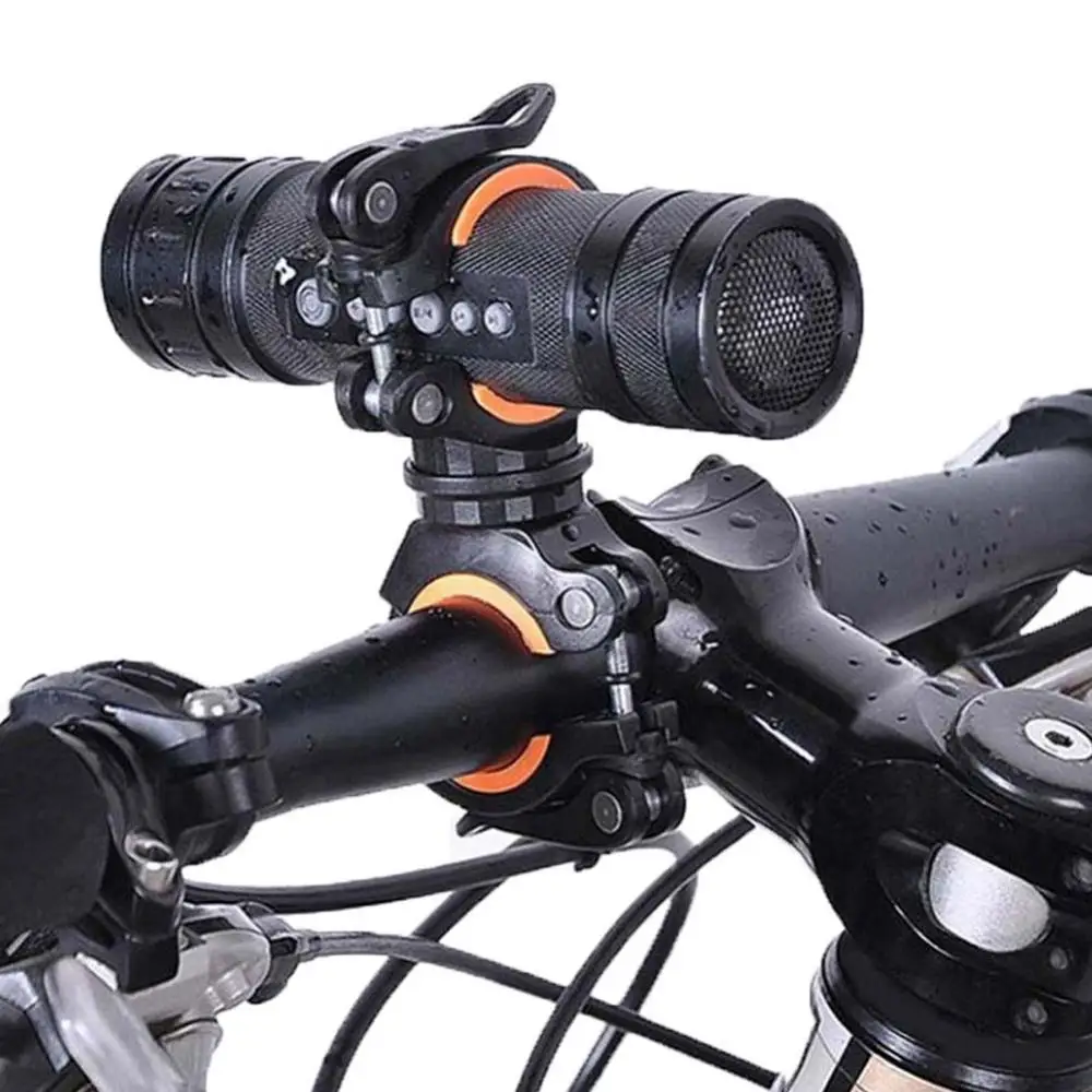 Bicycle Bike Flashlight LED Torch Mount Holder 360° rotation Cycling Clip Clamp 