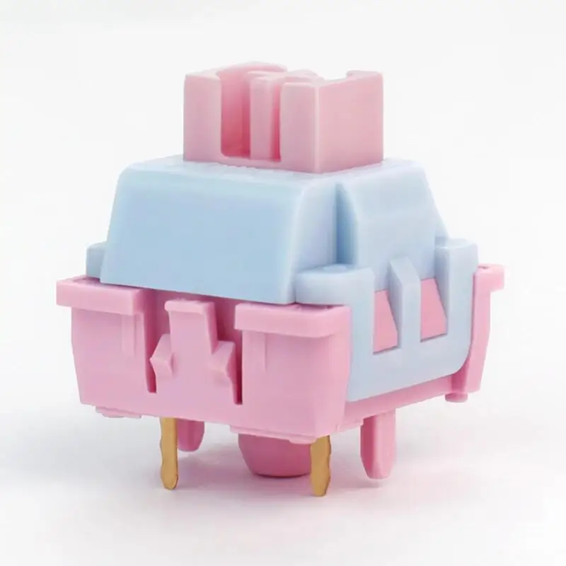 Fine lubrication Dust-resistant Sunlit Pink Switch Light Pressure 5 Pins Switches Mechanical Keyboard Linear Switches