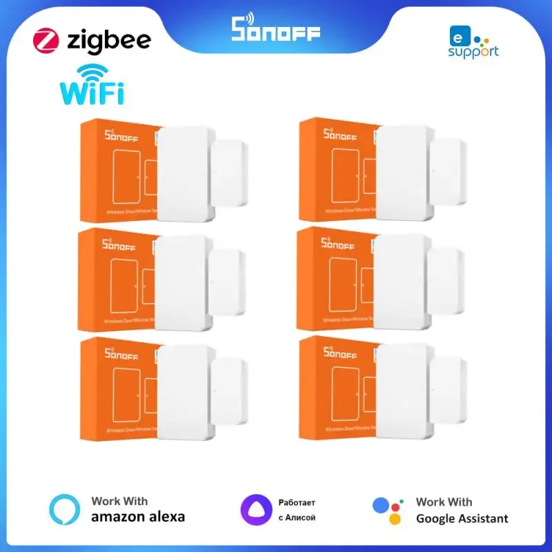 

Датчик сигнализации на дверь и окно для eWelink Smart Security ZBBridge, требуется работа с Alexa Google Home, 1-6 шт.