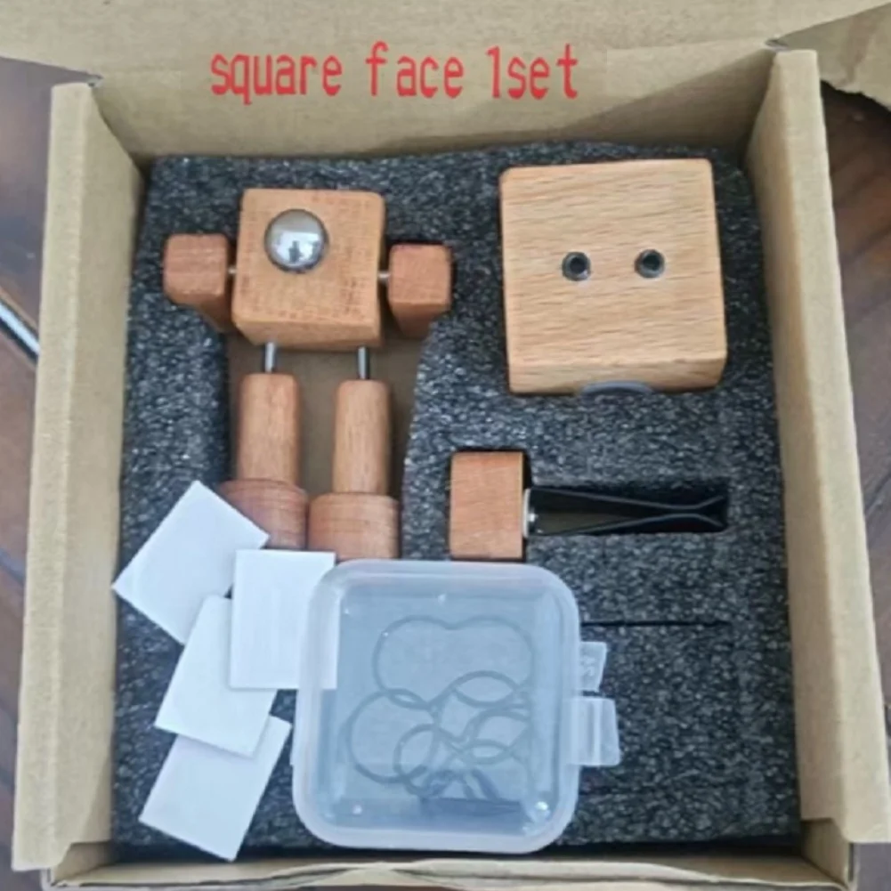 1PC Shaking Wooden Man Figurine Handmade Shaking Feet Wooden Figurine with Clip Funny Wood Desktop Decor Car Dashboard Decoratio