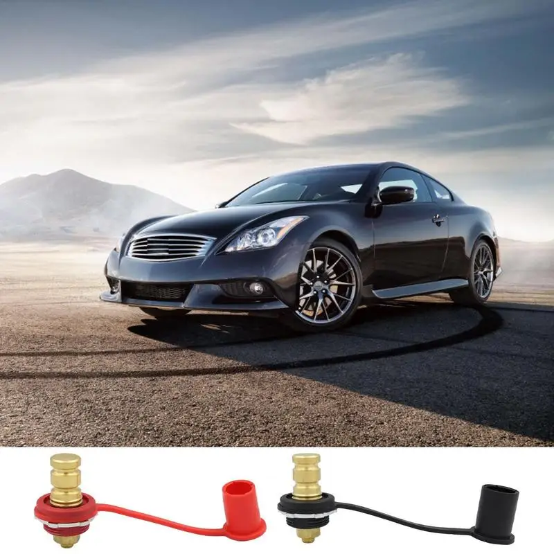 

Battery Charging Post Jumper Charger Car Battery Terminal Stud Replacement Posts with Insulating Cap Battery Charging Post Quick