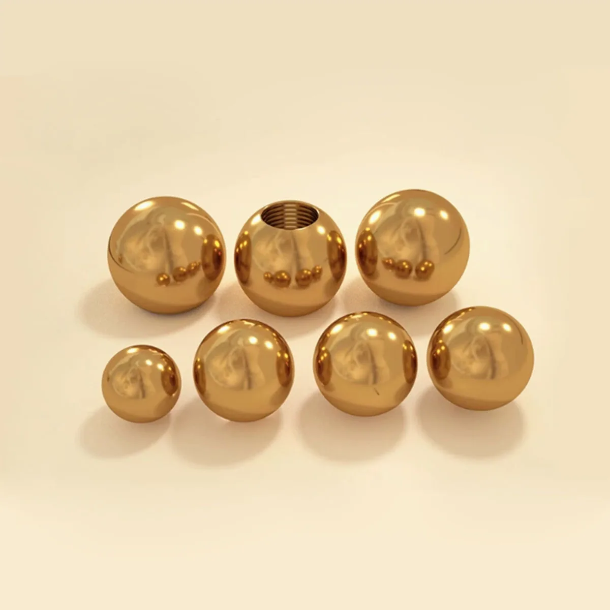 Internal Thread Spherical Nut M6M8M10M12 Pure Brass Bald Head Plug Decorative Screw Cap Lighting Fixture Accessories