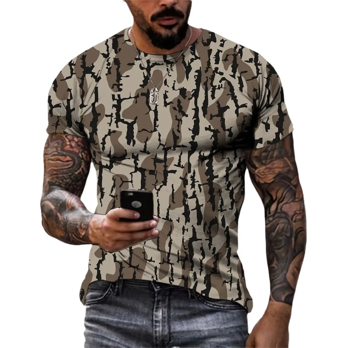 Veste Windrunner Tissée à Imprimé Camouflage Dri-FIT Tech Pour
