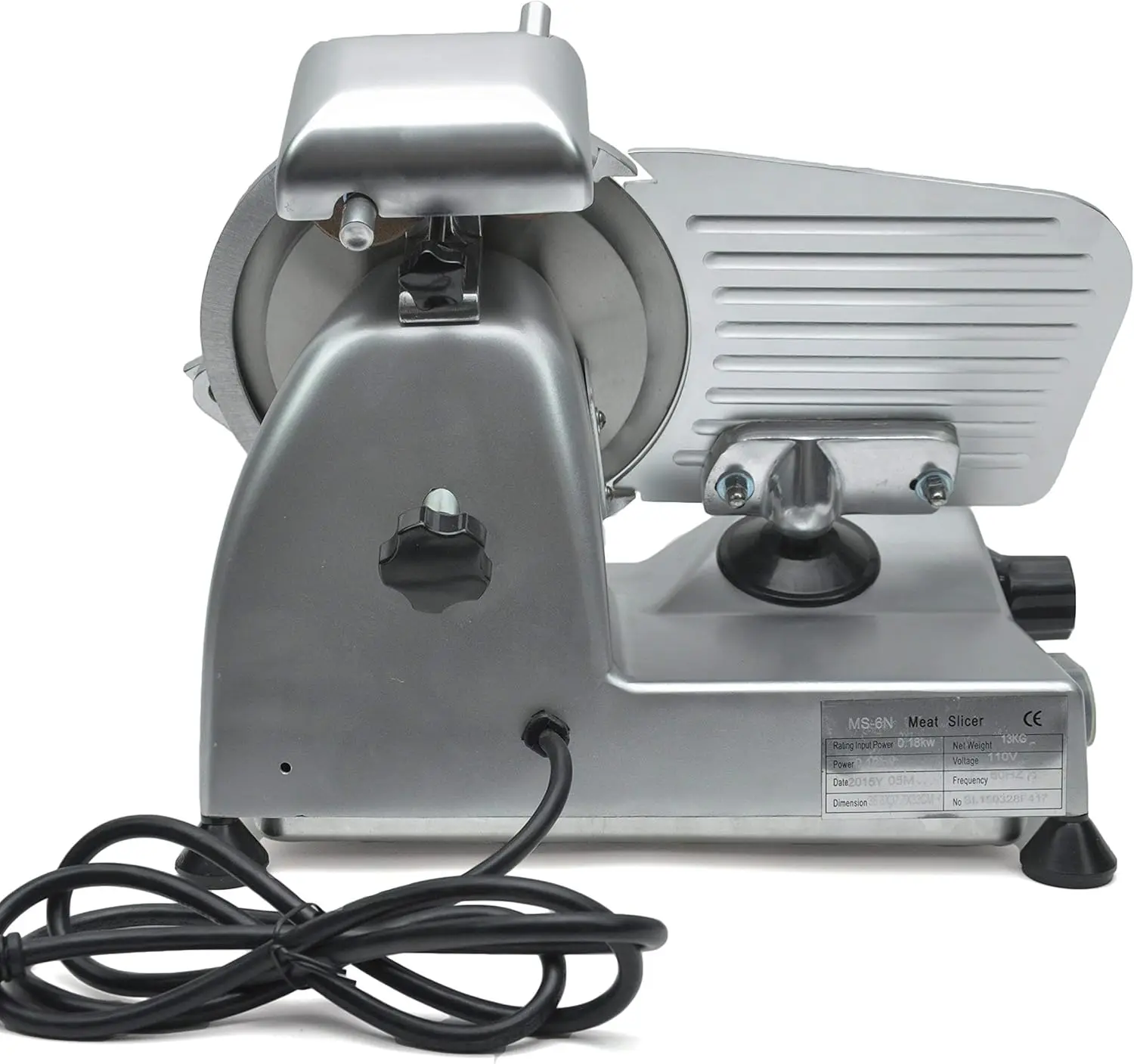 MS-10NS 320W Motor Electric Meat Slicer 10-Inch with 304 Stainless Steel Blade, Frozen Meat/Cheese/Food Slicer Low Noise Com 3