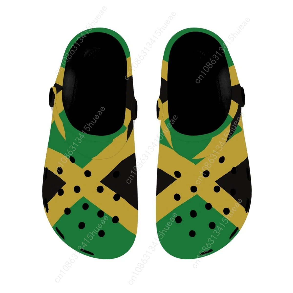 Jamaica Flag Design Ladies Sandals Comfortable Non-slip Heel Strap Slippers Home Lightweight Garden Shoes Clogs Zapatos Plano