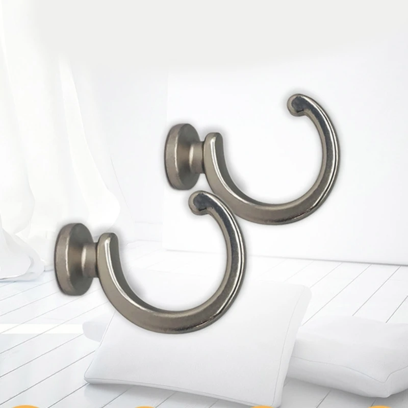 Ball End Polished Curtain Tieback Hook Expansion Plug Finish Modern 2Pcs