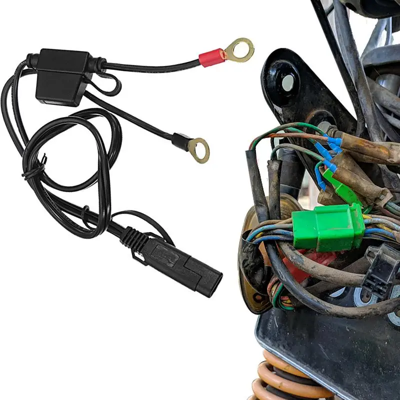 

New Motorcycle Battery Charger Terminal Quick Disconnect Cable Motorcycle Battery Output Connector SAE Extension Battery Cable