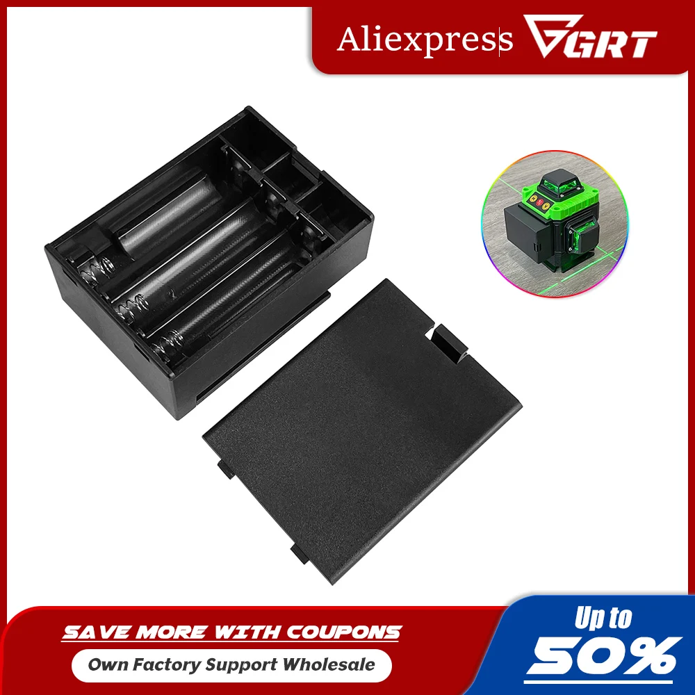 Laser level battery compartment install 3 AA 8/12/16 lines leveling tool battery box level accessories