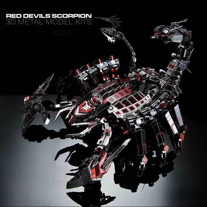 

In Stock 3D Metal Puzzle Red Devils Scorpion Adult Toy Children's Educational DIY Assembly Model Action Collection Figure Toys