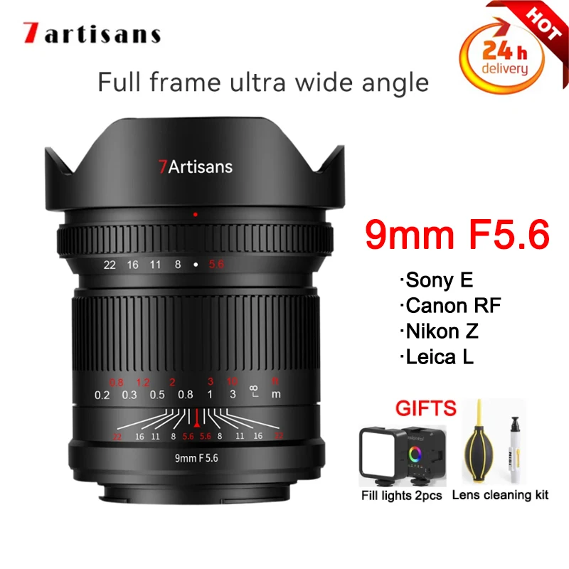 7 Artigiani Obiettivo Per Fotocamera F5.6 Da 9Mm Obiettivo Ultra Grandangolare Full Frame Per Sony A7Cr Canon Rf Nikon Z Leica L Mount In Stock