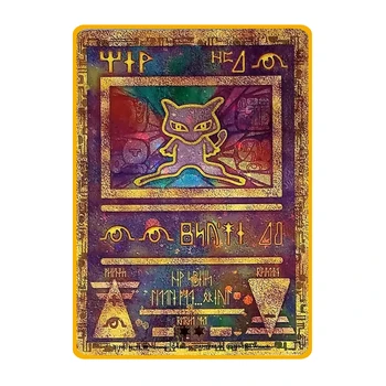6.3x8.8cm Diy PTCG Mew Collection Card Ancient Times Double-Sided Color Metal Card Mew Classic Limited Anime Cards Gift Toys 1