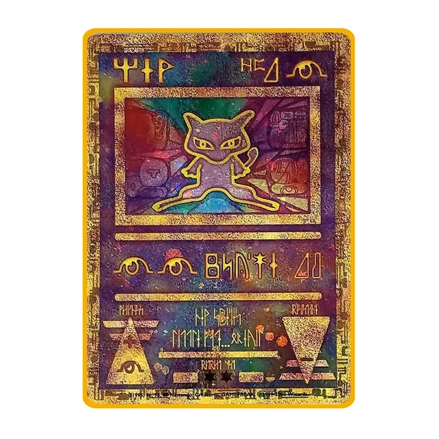 6.3x8.8cm Diy PTCG Mew Collection Card Ancient Times Double-Sided Color Metal Card Mew Classic Limited Anime Cards Gift Toys 1