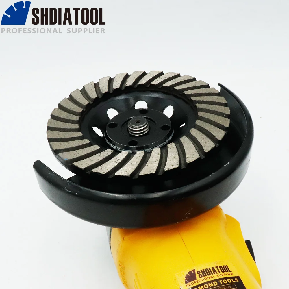 SHDIATOOL Diamond Turbo Row Grinding Cup Wheel Grinding Disc Diameter 4"/100mm 4.5"/115mm 5"/125mm 7"/180mm 1pc