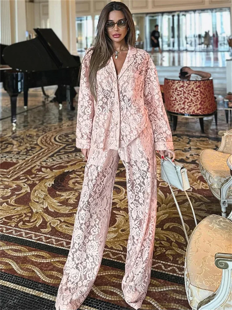 Tossy 2 Piece-Set Female V-Neck Jumpsuit Outfits Sexy Lace-Up Pleated High Waist Skirt Sets For Women White Bandage Outfits 2024