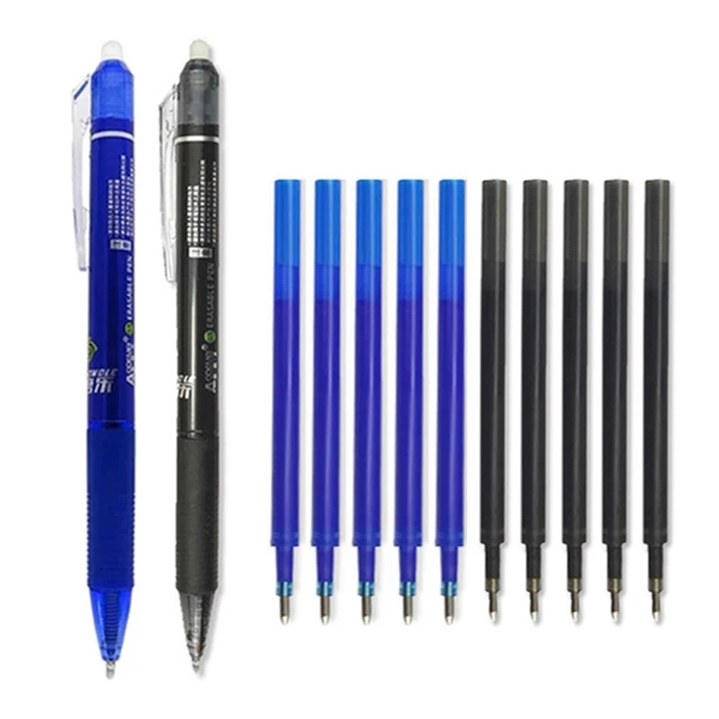 Large Capacity Ink Erasable Gel Pen with Refill Set Automatic Office