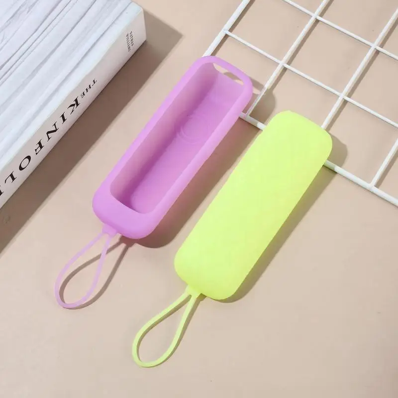 Silicone Remote Control Cover Sleeve for TCL ROKU Remote Glow In The Dark Non-slip Protective Soft Case Dustproof with Lanyard