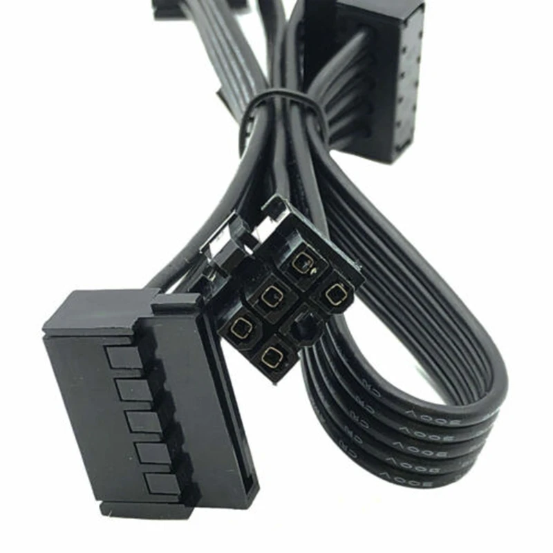 Original GIGABYTE 4 SATA Angled HDD SDD Power Cable for GIGABYTE AORUS P750W GP-AP750GM, P850W GP-AP850GM GOLD Fully Modular PSU