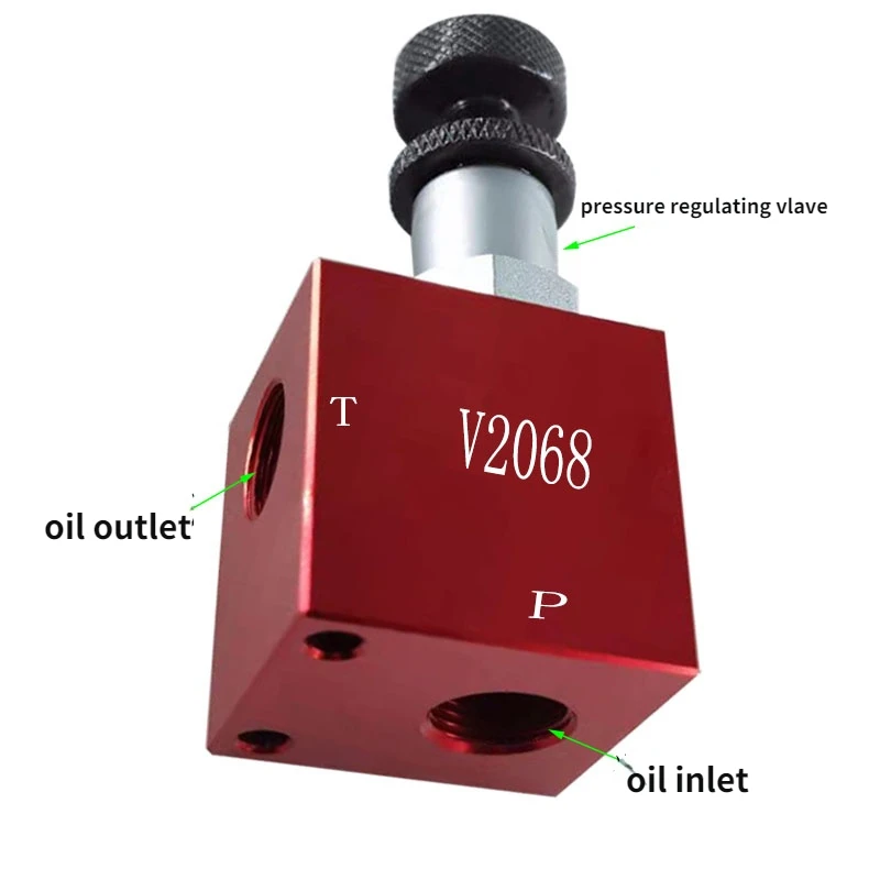 Hydraulic manual adjustable pressure relief valve threaded cartridge