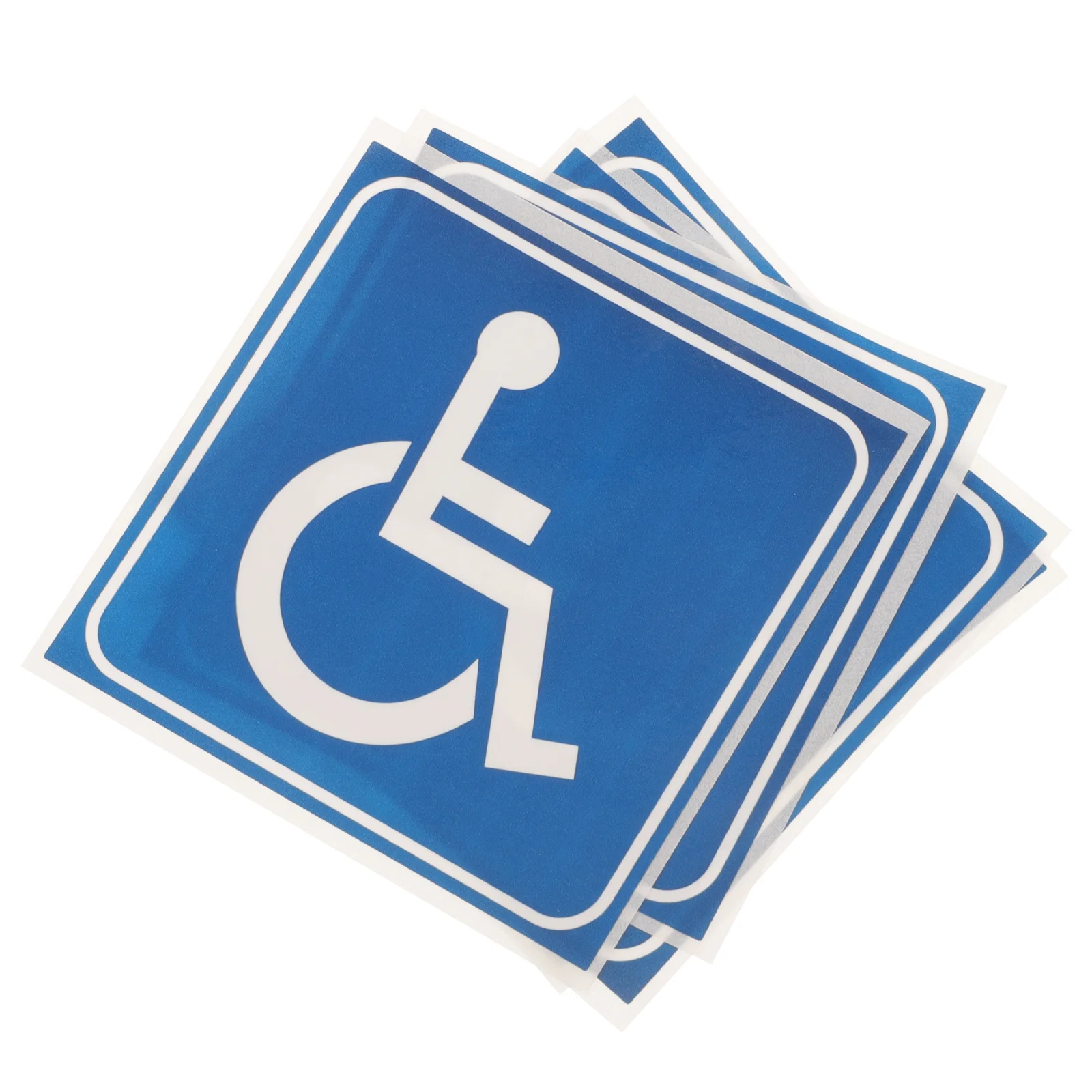 4 Sheets Stickers Disability Handicap Sign Adhesive Disabled Wheelchair for Car Window Decals Self